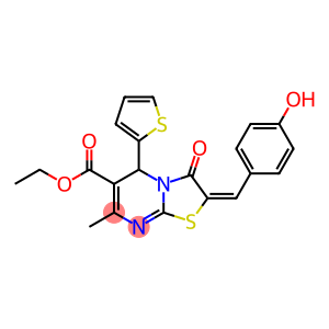 ethyl 2-(4-hydroxybenzylidene)-7-methyl-3-oxo-5-(2-thienyl)-2,3-dihydro-5H-[1,3]thiazolo[3,2-a]pyrimidine-6-carboxylate