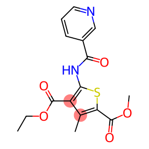 4-ethyl 2-methyl 3-methyl-5-[(3-pyridinylcarbonyl)amino]-2,4-thiophenedicarboxylate