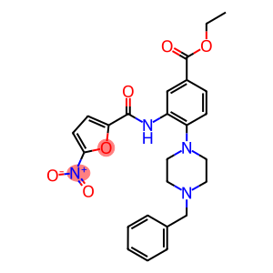 ethyl 4-(4-benzyl-1-piperazinyl)-3-({5-nitro-2-furoyl}amino)benzoate