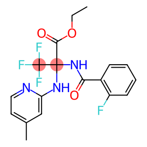 ethyl 3,3,3-trifluoro-2-[(2-fluorobenzoyl)amino]-2-[(4-methyl-2-pyridinyl)amino]propanoate