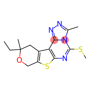 10-ethyl-3,10-dimethyl-5-(methylsulfanyl)-10,11-dihydro-8H-pyrano[4',3':4,5]thieno[3,2-e][1,2,4]triazolo[4,3-c]pyrimidine