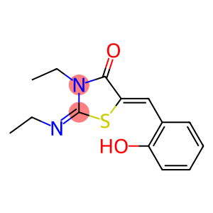 3-ethyl-2-(ethylimino)-5-(2-hydroxybenzylidene)-1,3-thiazolidin-4-one