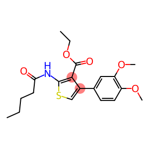 ethyl 4-(3,4-dimethoxyphenyl)-2-(pentanoylamino)-3-thiophenecarboxylate