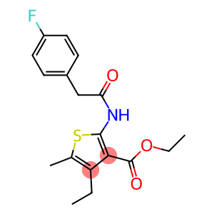 ethyl 4-ethyl-2-{[(4-fluorophenyl)acetyl]amino}-5-methyl-3-thiophenecarboxylate