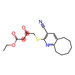 ethyl 4-[(3-cyano-5,6,7,8,9,10-hexahydrocycloocta[b]pyridin-2-yl)sulfanyl]-3-oxobutanoate