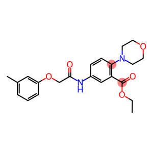 ethyl 5-{[(3-methylphenoxy)acetyl]amino}-2-(4-morpholinyl)benzoate