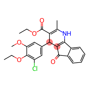 ethyl 4-(3-chloro-4-ethoxy-5-methoxyphenyl)-2-methyl-5-oxo-4,5-dihydro-1H-indeno[1,2-b]pyridine-3-carboxylate