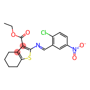 ethyl 2-{[(E)-(2-chloro-5-nitrophenyl)methylidene]amino}-4,5,6,7-tetrahydro-1-benzothiophene-3-carboxylate