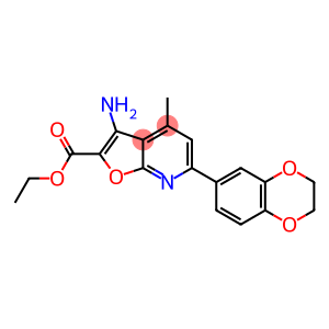 ETHYL 3-AMINO-6-(2,3-DIHYDROBENZO[B][1,4]DIOXIN-7-YL)-4-METHYLFURO[2,3-B]PYRIDINE-2-CARBOXYLATE