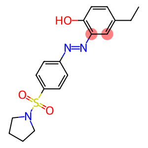 4-ethyl-2-{(E)-2-[4-(1-pyrrolidinylsulfonyl)phenyl]diazenyl}phenol