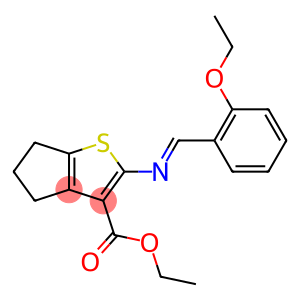 ethyl 2-{[(E)-(2-ethoxyphenyl)methylidene]amino}-5,6-dihydro-4H-cyclopenta[b]thiophene-3-carboxylate