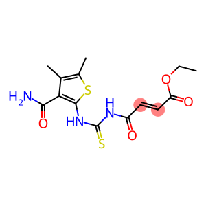 ethyl (E)-4-[({[3-(aminocarbonyl)-4,5-dimethyl-2-thienyl]amino}carbothioyl)amino]-4-oxo-2-butenoate