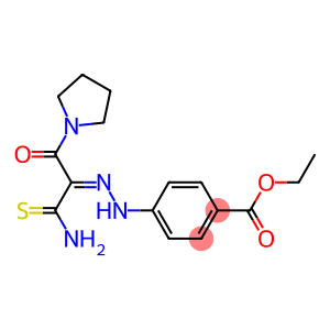 ETHYL 4-{(2Z)-2-[2-AMINO-1-(PYRROLIDIN-1-YLCARBONYL)-2-THIOXOETHYLIDENE]HYDRAZINO}BENZOATE