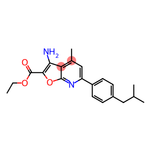 ETHYL 3-AMINO-6-(4-ISOBUTYLPHENYL)-4-METHYLFURO[2,3-B]PYRIDINE-2-CARBOXYLATE