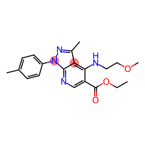 ETHYL 4-[(2-METHOXYETHYL)AMINO]-3-METHYL-1-(4-METHYLPHENYL)-1H-PYRAZOLO[3,4-B]PYRIDINE-5-CARBOXYLATE