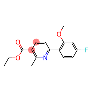 ETHYL 6-(4-FLUORO-2-METHOXYPHENYL)-2-METHYLPYRIDINE-3-CARBOXYLATE