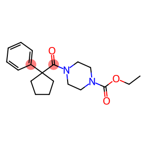 ETHYL 4-((PHENYLCYCLOPENTYL)CARBONYL)PIPERAZINECARBOXYLATE