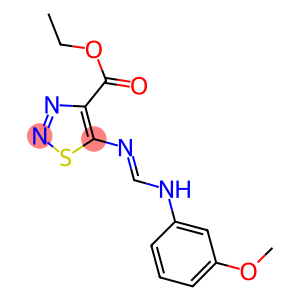 ETHYL 5-({(1E)-[(3-METHOXYPHENYL)AMINO]METHYLENE}AMINO)-1,2,3-THIADIAZOLE-4-CARBOXYLATE