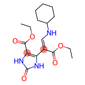 ETHYL 5-[(Z)-2-(CYCLOHEXYLAMINO)-1-(ETHOXYCARBONYL)VINYL]-2-OXO-2,3-DIHYDRO-1H-IMIDAZOLE-4-CARBOXYLATE