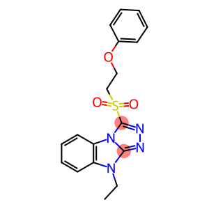 9-ETHYL-3-[(2-PHENOXYETHYL)SULFONYL]-9H-[1,2,4]TRIAZOLO[4,3-A]BENZIMIDAZOLE