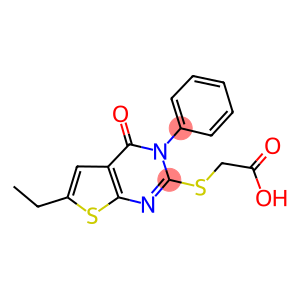 (6-ETHYL-4-OXO-3-PHENYL-3,4-DIHYDRO-THIENO[2,3-D]PYRIMIDIN-2-YLSULFANYL)-ACETIC ACID