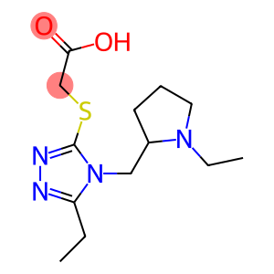 2-({5-ethyl-4-[(1-ethylpyrrolidin-2-yl)methyl]-4H-1,2,4-triazol-3-yl}sulfanyl)acetic acid