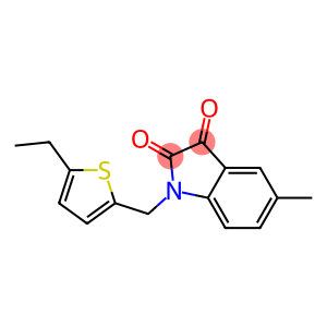 1-[(5-ethylthiophen-2-yl)methyl]-5-methyl-2,3-dihydro-1H-indole-2,3-dione