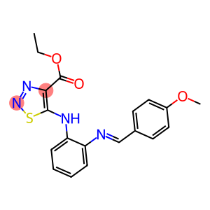 ETHYL 5-[(2-{[(1E)-(4-METHOXYPHENYL)METHYLENE]AMINO}PHENYL)AMINO]-1,2,3-THIADIAZOLE-4-CARBOXYLATE