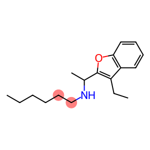 [1-(3-ethyl-1-benzofuran-2-yl)ethyl](hexyl)amine