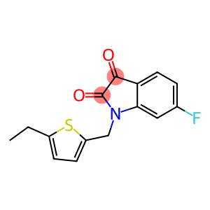 1-[(5-ethylthiophen-2-yl)methyl]-6-fluoro-2,3-dihydro-1H-indole-2,3-dione