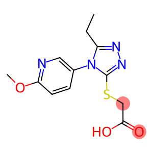 2-{[5-ethyl-4-(6-methoxypyridin-3-yl)-4H-1,2,4-triazol-3-yl]sulfanyl}acetic acid