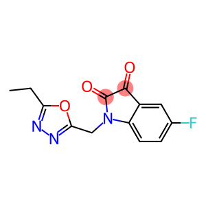 1-[(5-ethyl-1,3,4-oxadiazol-2-yl)methyl]-5-fluoro-2,3-dihydro-1H-indole-2,3-dione