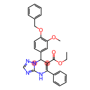 ETHYL 7-(4-(BENZYLOXY)-3-METHOXYPHENYL)-5-PHENYL-4,7-DIHYDRO-[1,2,4]TRIAZOLO[1,5-A]PYRIMIDINE-6-CARBOXYLATE