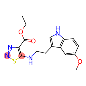 ETHYL 5-{[2-(5-METHOXY-1H-INDOL-3-YL)ETHYL]AMINO}-1,2,3-THIADIAZOLE-4-CARBOXYLATE