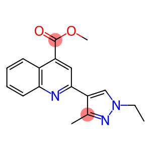 2-(1-ETHYL-3-METHYL-1 H-PYRAZOL-4-YL)-QUINOLINE-4-CARBOXYLIC ACID METHYL ESTER