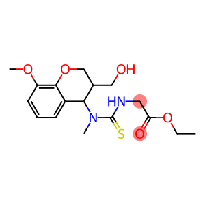 Ethyl 2-(([[3-(hydroxymethyl)-8-methoxy-3,4-dihydro-2H-chromen-4-yl](methyl)amino]carbothioyl)amino)acetate