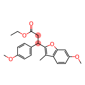 ETHYL3-(6-METHOXY-3-METHYL-2-BENZOFURANYL)-3-(P-METHOXYPHENYL)PROPIONATE