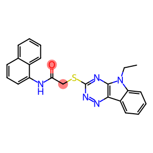 2-[(5-ethyl-5H-[1,2,4]triazino[5,6-b]indol-3-yl)sulfanyl]-N-(1-naphthyl)acetamide