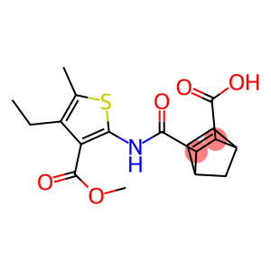 3-({[4-ethyl-3-(methoxycarbonyl)-5-methyl-2-thienyl]amino}carbonyl)bicyclo[2.2.1]hept-5-ene-2-carboxylic acid