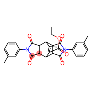 ethyl 1,14-dimethyl-4,10-bis(3-methylphenyl)-3,5,9,11-tetraoxo-4,10-diazatetracyclo[5.5.2.0~2,6~.0~8,12~]tetradec-13-ene-13-carboxylate