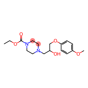 ethyl 4-[2-hydroxy-3-(4-methoxyphenoxy)propyl]-1-piperazinecarboxylate
