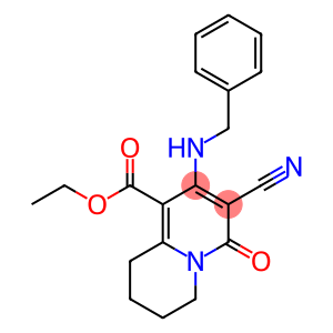 ETHYL2-BENZYLAMINO-3-CYANO-4-OXO-6,7,8,9-TETRAHYDRO-4H-QUINOLIZINE-1-CARBOXYLATE