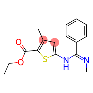 ETHYL 3-METHYL-5-[[(Z)-(METHYLIMINO)(PHENYL)METHYL]AMINO]THIOPHENE-2-CARBOXYLATE