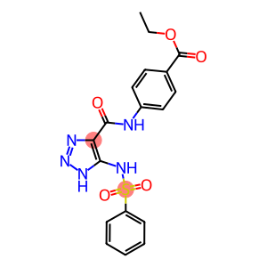 ETHYL 4-[({5-[(PHENYLSULFONYL)AMINO]-1H-1,2,3-TRIAZOL-4-YL}CARBONYL)AMINO]BENZOATE