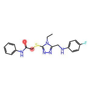 2-({4-ethyl-5-[(4-fluoroanilino)methyl]-4H-1,2,4-triazol-3-yl}sulfanyl)-N-phenylacetamide