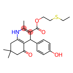 2-(ethylsulfanyl)ethyl 4-(4-hydroxyphenyl)-2,7,7-trimethyl-5-oxo-1,4,5,6,7,8-hexahydro-3-quinolinecarboxylate