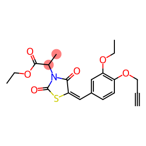 ethyl 2-{5-[3-ethoxy-4-(prop-2-ynyloxy)benzylidene]-2,4-dioxo-1,3-thiazolidin-3-yl}propanoate