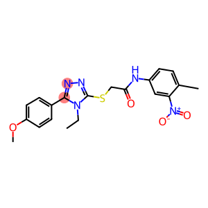 2-{[4-ethyl-5-(4-methoxyphenyl)-4H-1,2,4-triazol-3-yl]sulfanyl}-N-{3-nitro-4-methylphenyl}acetamide