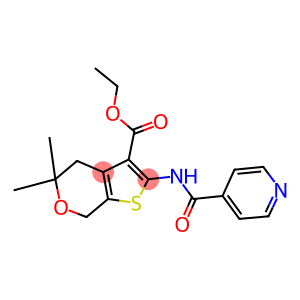 ethyl 2-(isonicotinoylamino)-5,5-dimethyl-4,7-dihydro-5H-thieno[2,3-c]pyran-3-carboxylate