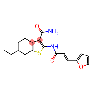 6-ethyl-2-{[3-(2-furyl)acryloyl]amino}-4,5,6,7-tetrahydro-1-benzothiophene-3-carboxamide